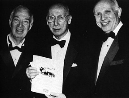 West Coast V.P. Buddy Robbins, President Sammy Cahn and Dinner Committee Chairman, Al Feilich.