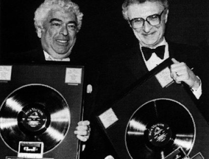 Johnny Mercer Award Recipients Jerry bock and Sheldon Harnick, receive platinum records 