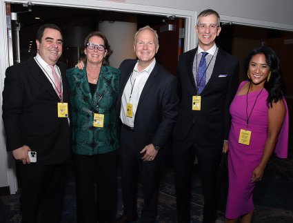 SHOF Board Member Evan Lamberg, Alison Smith, Troy Tomlinson, SHOF Senior Vice President David Israelite and Marie Israelite