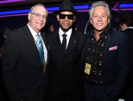 SHOF Board Member Charlie Feldman, Jimmy Jam and SHOF Board Member Fletcher Foster