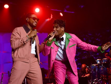 Usher and Jon Batiste performing for The Neptunes