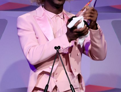 Lil Nas X accepting the Hal David Starlight Award