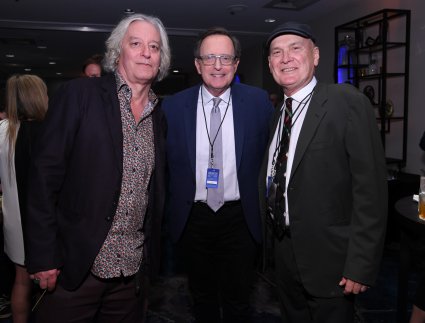 Peter Buck of R.E.M., 2023 Patron of the Arts Award Recipient Anthony Mason and Bertis Downs