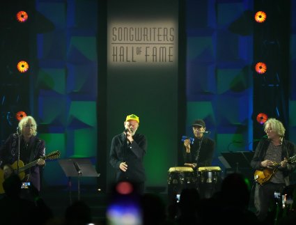 2024 SHOF Inductees Mike Mills, Michael Stipe, Bill Berry and Peter Buck of R.E.M. performed their song 