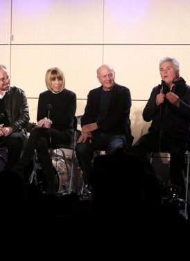 (left to right) Jeff Barry, Barry Mann, Cynthia Weil, Mike Stoller, Steve Tyrell and Janine Sharell 