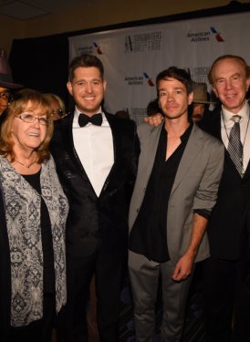 Ne-Yo, Linda Moran, Michael Buble, Nate Ruess, Alan Kalter and Martin Bandier