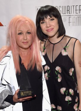 Inductee Cyndi Lauper and performer Carly Rae Jepsen