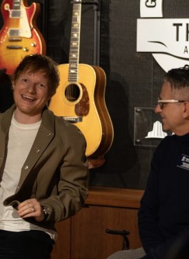 Ed Sheeran and Belmont University's Songwriting co-chair Drew Ramsey