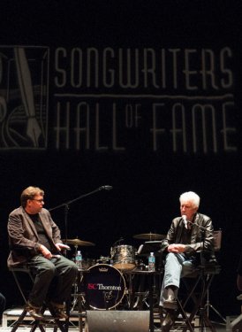 Chris Sampson and Graham Nash. Photo by Alex Pachino