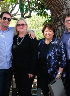 West Coast Committee with USC Deans, forging the SHOF/USC relationship:  Randy Poe, Barbara Cane, Tom DeSavia, Kathy Spanberger, Mary Jo Mennella, Chris Sampson and Dean Cutietta