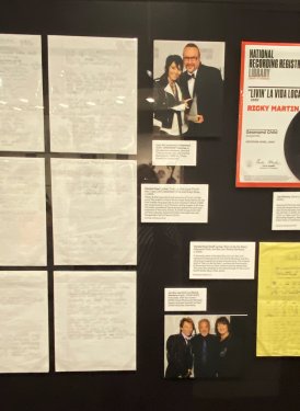 Artifacts from SHOF Inductee Desmond Child, including handwritten lyrics to 
