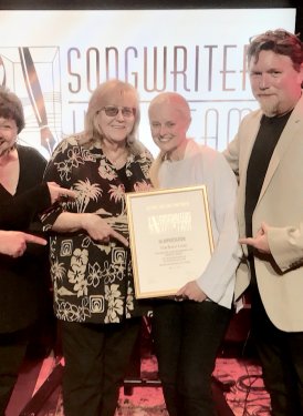 (left to right) - Mike O'Neill, Mary Jo Mennella, Linda Moran, Barbara Cane, Chris Sampson and Steve Dorff (photo by Rebekah Alperin)