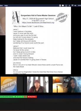 Stuyvesant student Leah D'Silva sings her song 