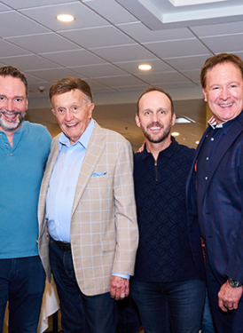 (L to R): Kenley Flynn of Sony Music Publishing Nashville; Alex Albenese of Sony Music Publishing Nashville; Josh Van Valkenburg of Sony Music Publishing Nashville; SHOF Inductee Bill Anderson; Rusty Gaston CEO of Sony Music Publishing Nashville; songwriter Tim Nichols; Aubrey Landon of Sony Music Publishing Nashville; and songwriter Tom Douglas. 